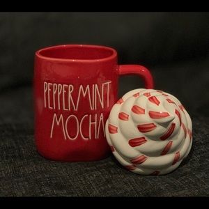 Rae Dunn Peppermint Mocha topper mug